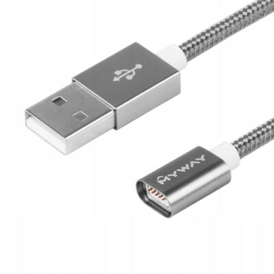 Kabel MYWAY mikrofibrowy 1,2 m USB – magnetyczny