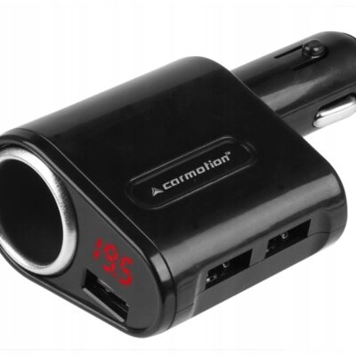 Ładowarka USB 5A + woltomierz 8-30V + gniazdo EURO